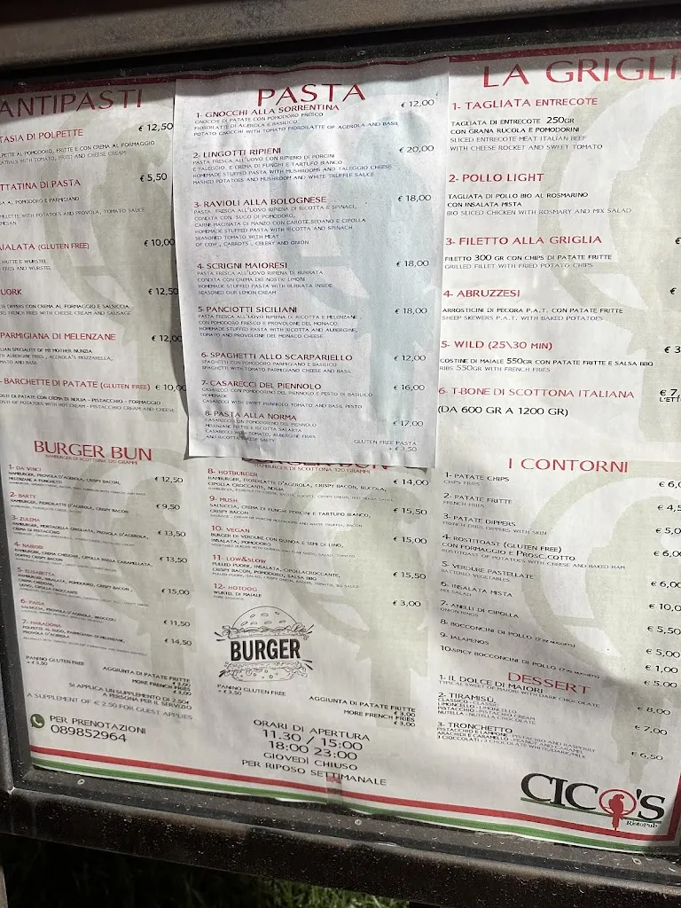 Menu_Cico's Cucina&Burger_Maiori_image_3