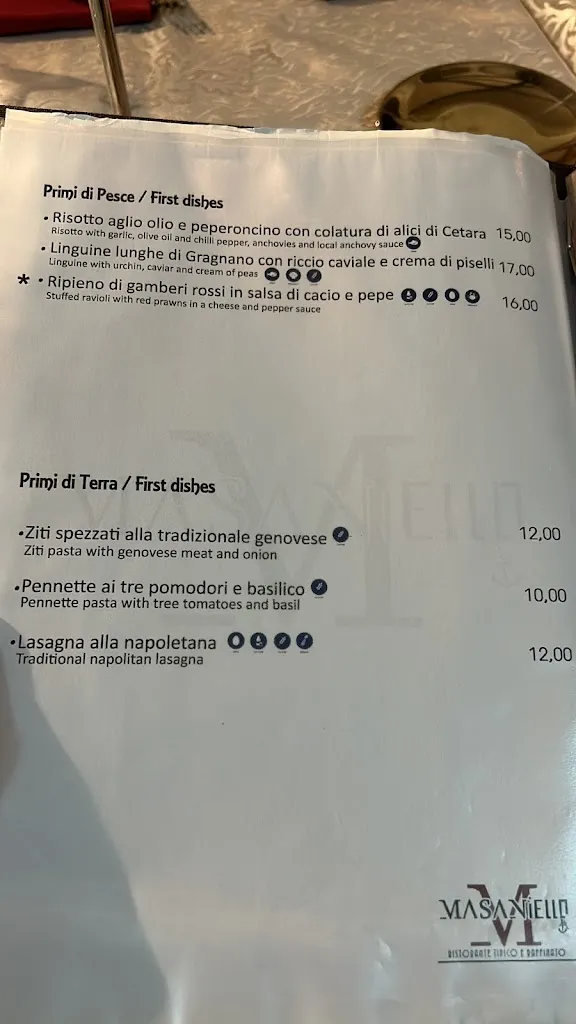 Menu_Masaniello Restaurant_Maiori_image_1