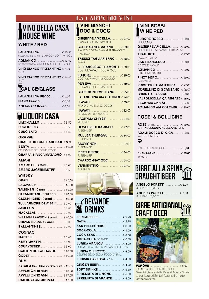 Menu_Pineta 1903, Ristorante con Pastificio Artigianale L’Autentica Cucina di Mare della Costiera Amalfitana_Maiori_immagine_4