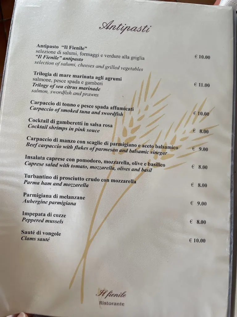Menu_Il Fienile_Massa Lubrense_image_4