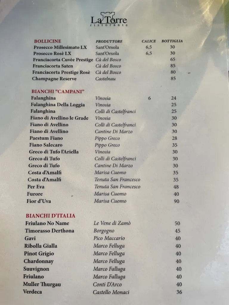Menu_Ristorante La Torre One Fire_Massa Lubrense_image_2