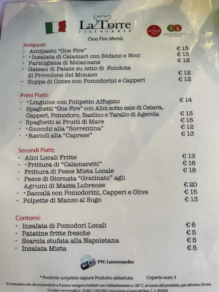 Menu_Ristorante La Torre One Fire_Massa Lubrense_image_3