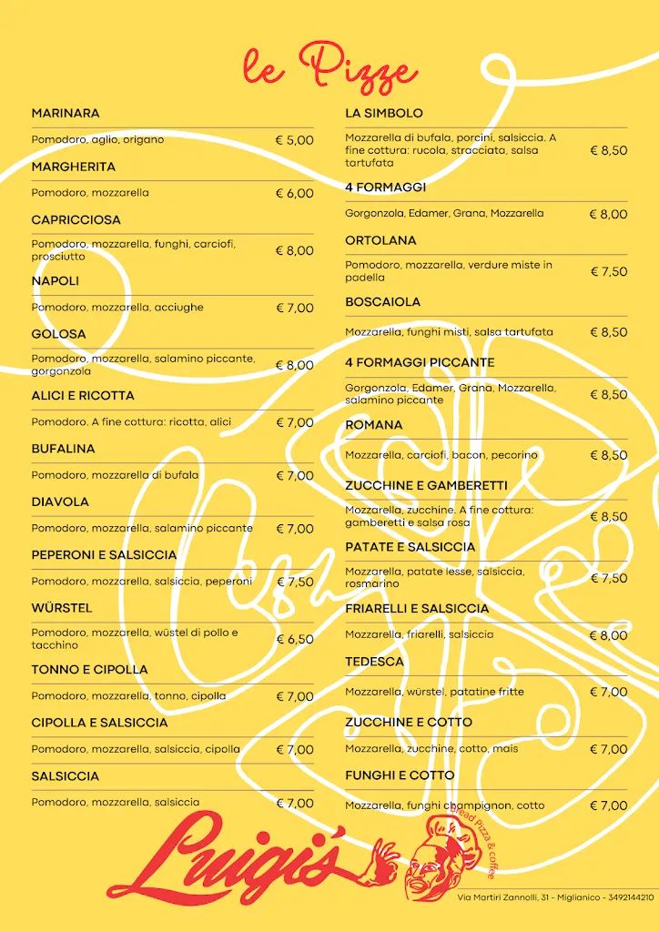 Menu_Luigi's Bread Pizza & Coffee_Miglianico_image_1