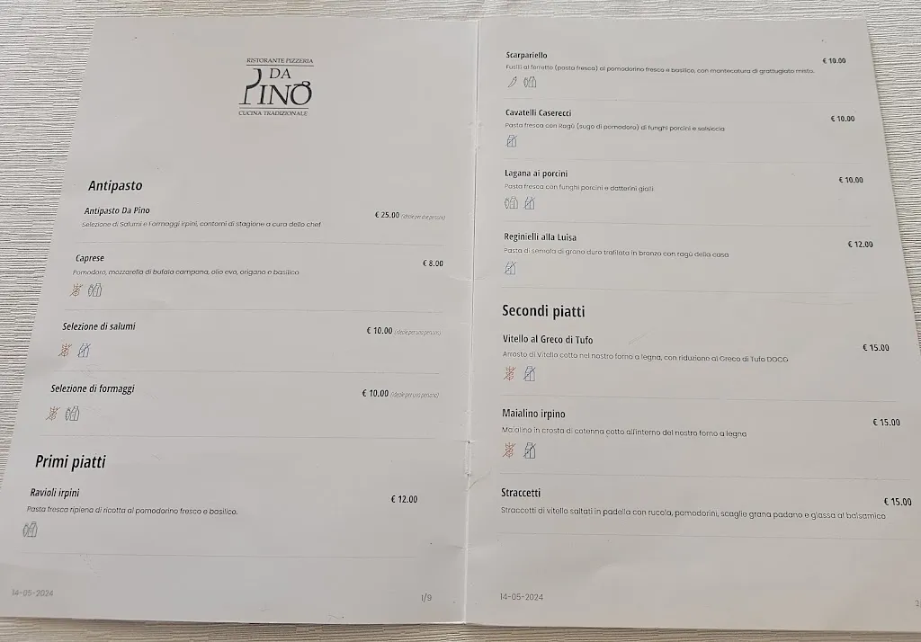 Menu_Ristorante Da Pino Cucina Tipica Tradizionale Avellino_Mirabella Eclano_image_2