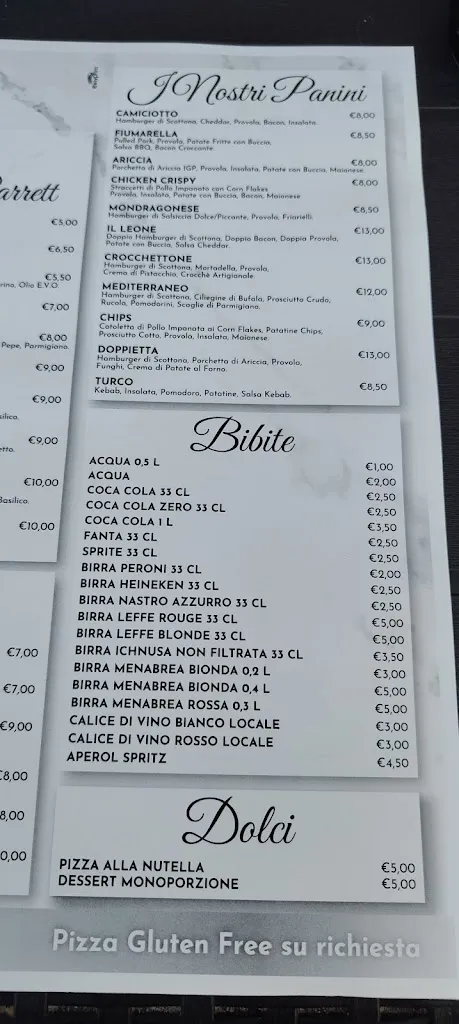 Menu_PIZZERIA LEONE GENNARO _Mondragone_image_2