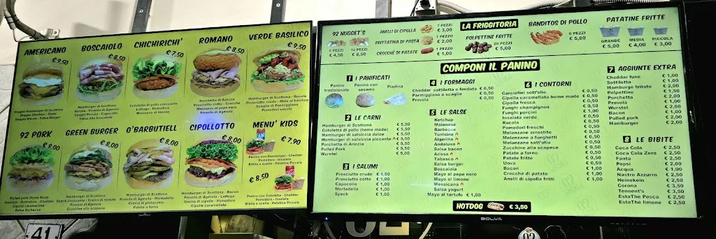 Menu_92 grammi hamburgeria_Mondragone_image_1