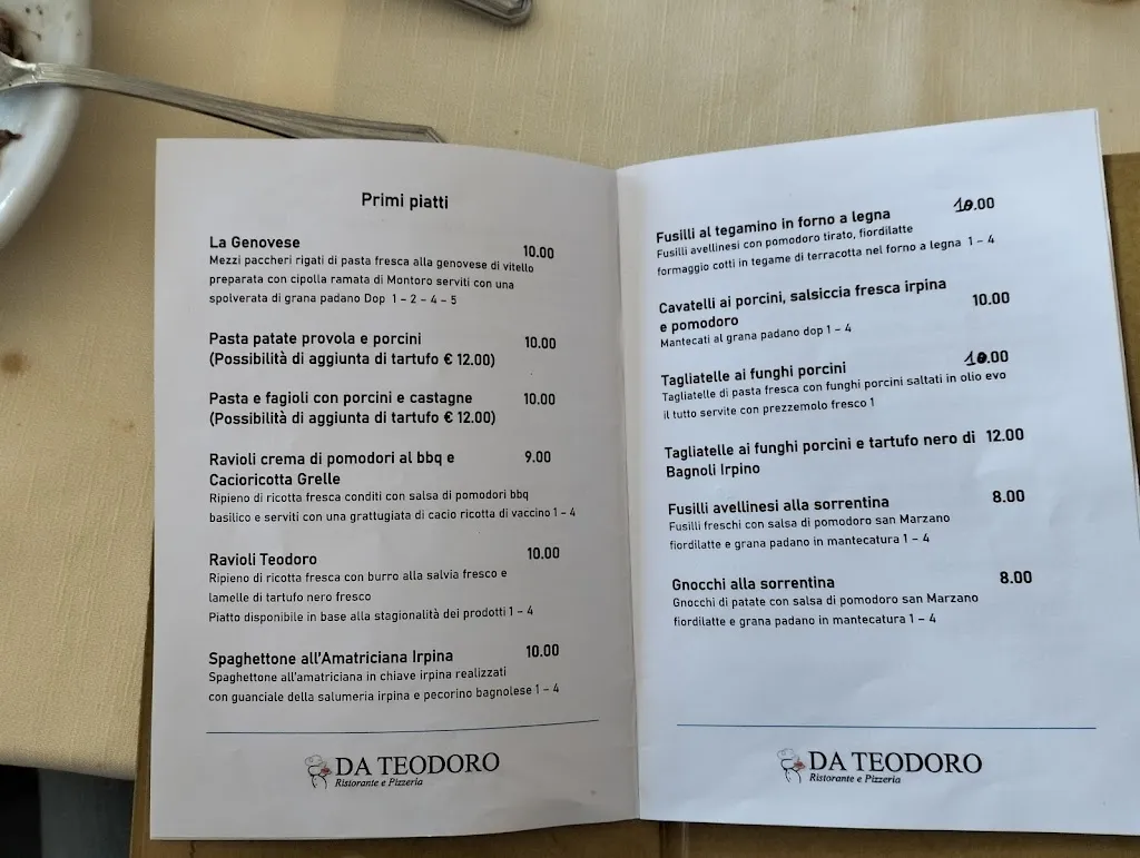Menu_Ristorante Da Teodoro _Montefusco_image_1