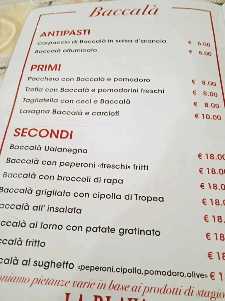 Menu_Ristorante la Playa_Morra de Sanctis_image_2