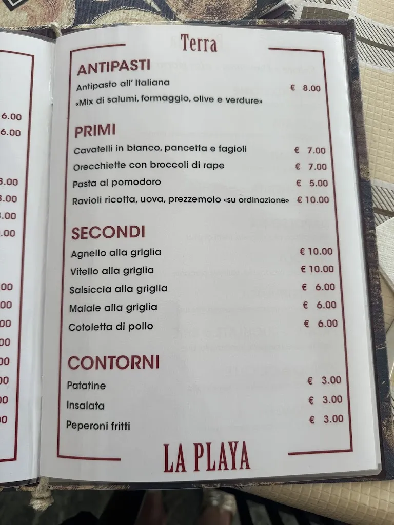 Menu_Ristorante la Playa_Morra de Sanctis_image_3