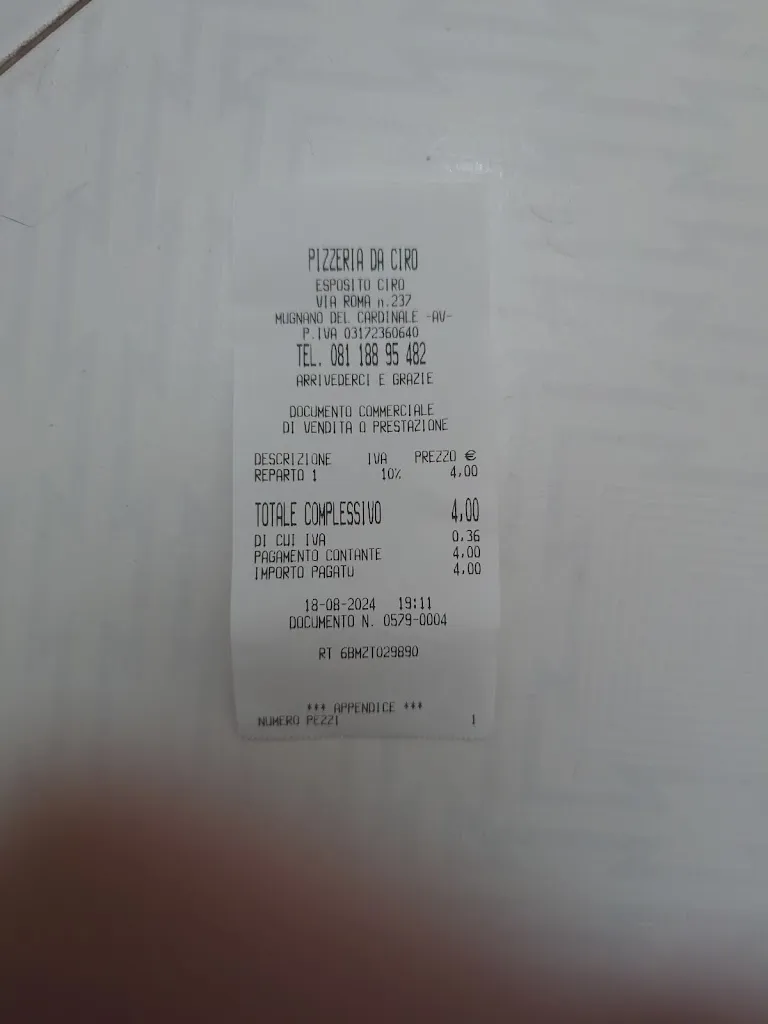 Zack_Pizzeria da Ciro Esposito_Mugnano del Cardinale_review