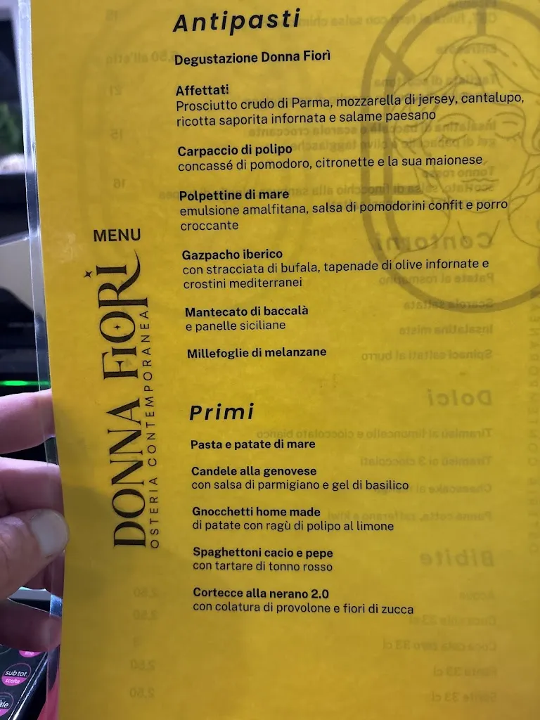 Menu_Donna Fiorì Osteria contemporanea Nocera Inferiore_Nocera Inferiore_image_1