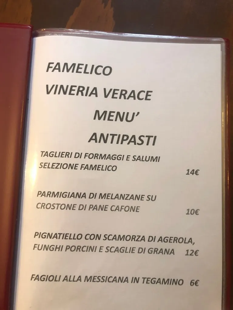 Menu_Famelico Vineria Verace_Ottaviano_image_4