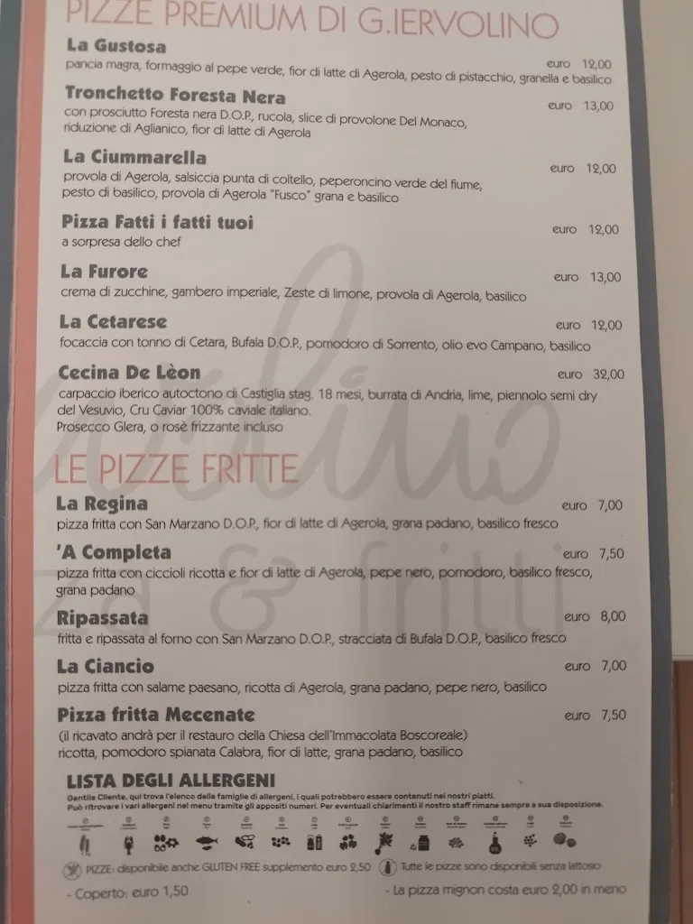Menu_Gianfranco Iervolino Pizza e Fritti Ottaviano_Ottaviano_immagine_3