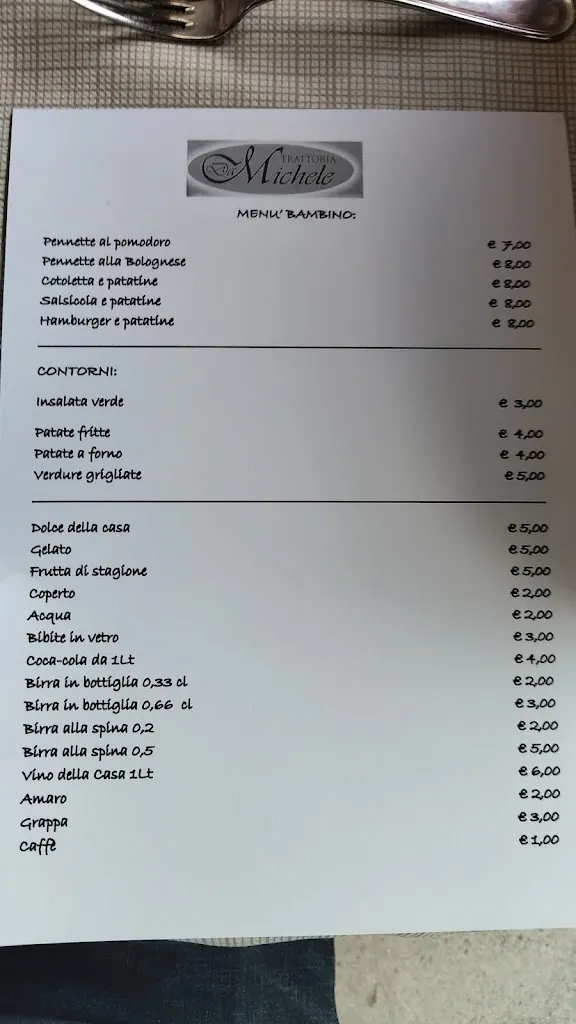 Menu_Trattoria Da Michele_Pesco Sannita_imagen_2