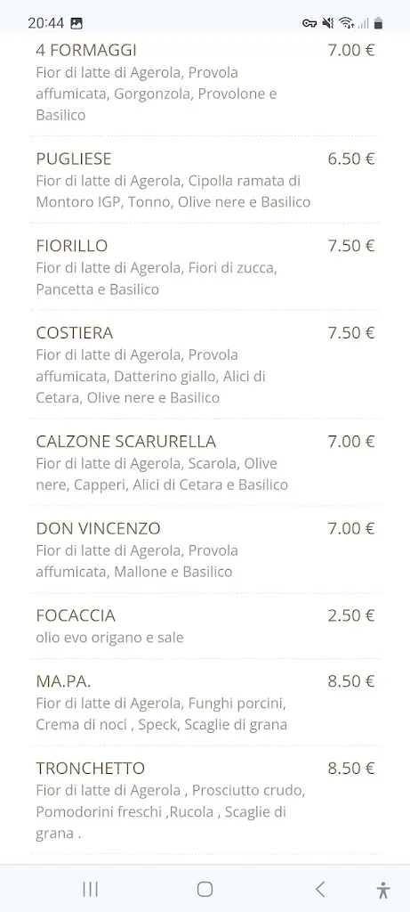 Menu_Ristorante Pizzeria La Tavernaccia_Piazza di Pandola_image_2