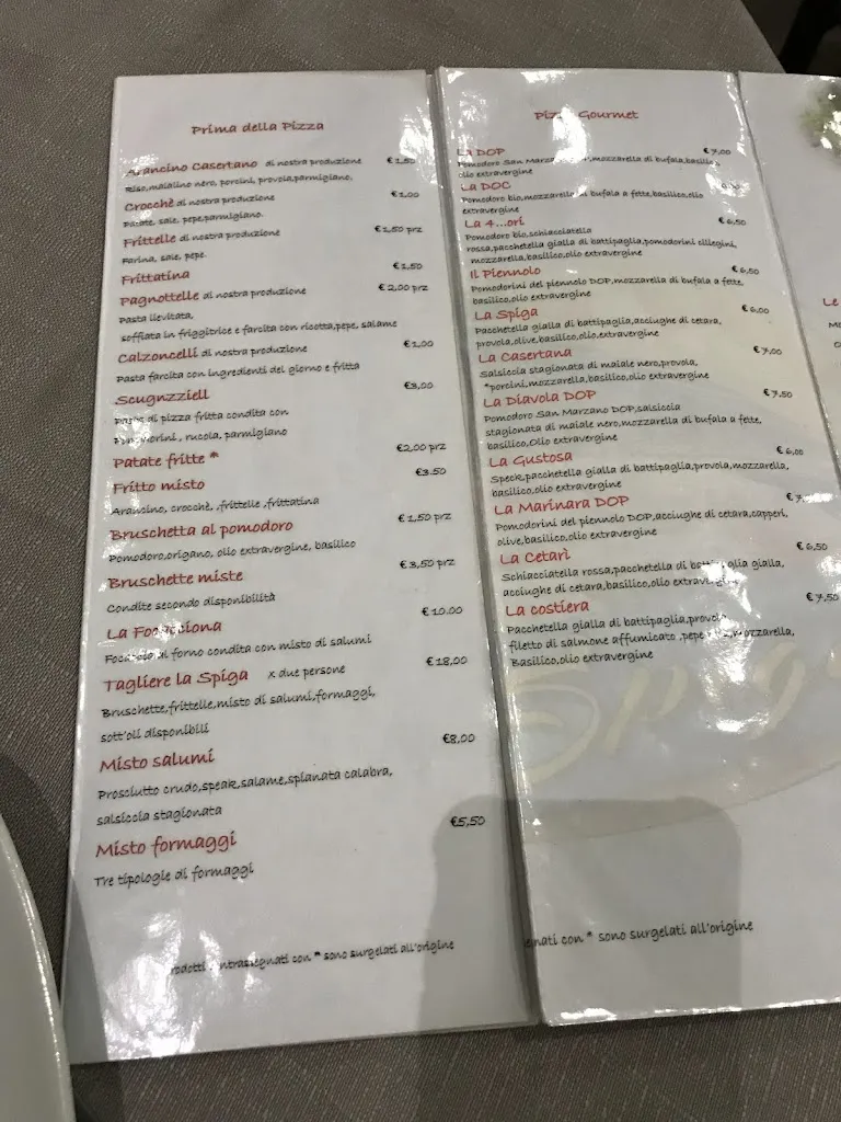 Menu_Pizzeria La Spiga_Pignataro Maggiore_image_1
