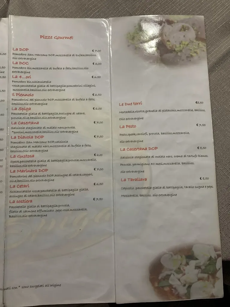 Menu_Pizzeria La Spiga_Pignataro Maggiore_image_2