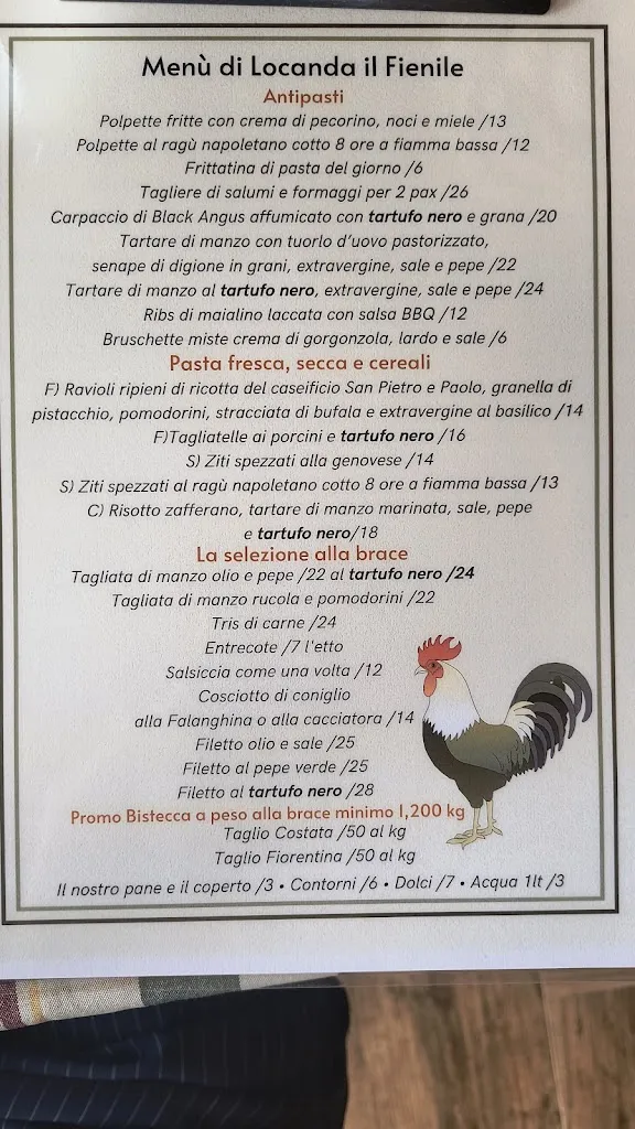 Menu_Locanda il Fienile Ristorante Braceria parcheggio gratuito camino tavoli all'aperto_Pianura_image_1