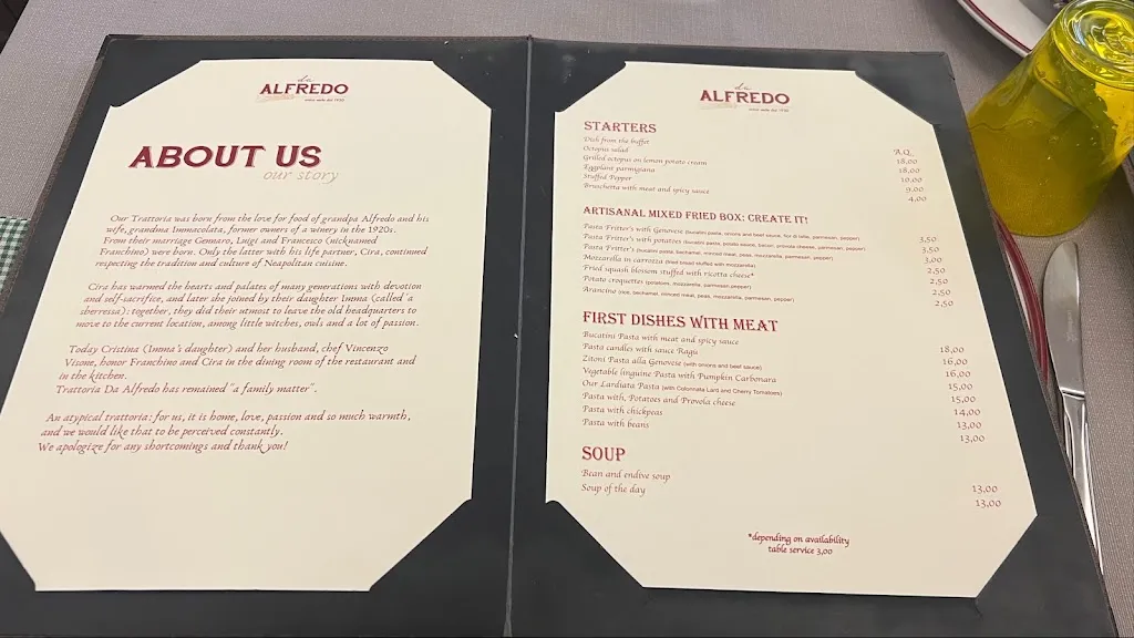 Menu_Trattoria Pizzeria 