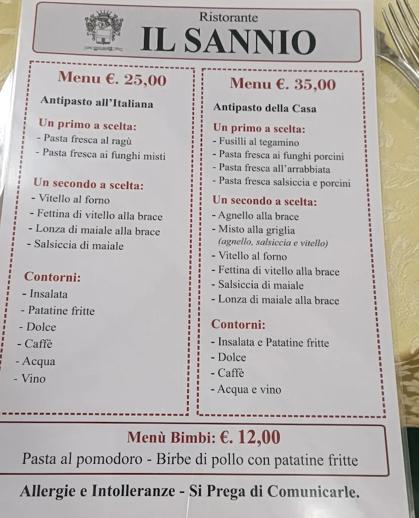 Menu_Ristorante Il Sannio_Pietrelcina_image_1