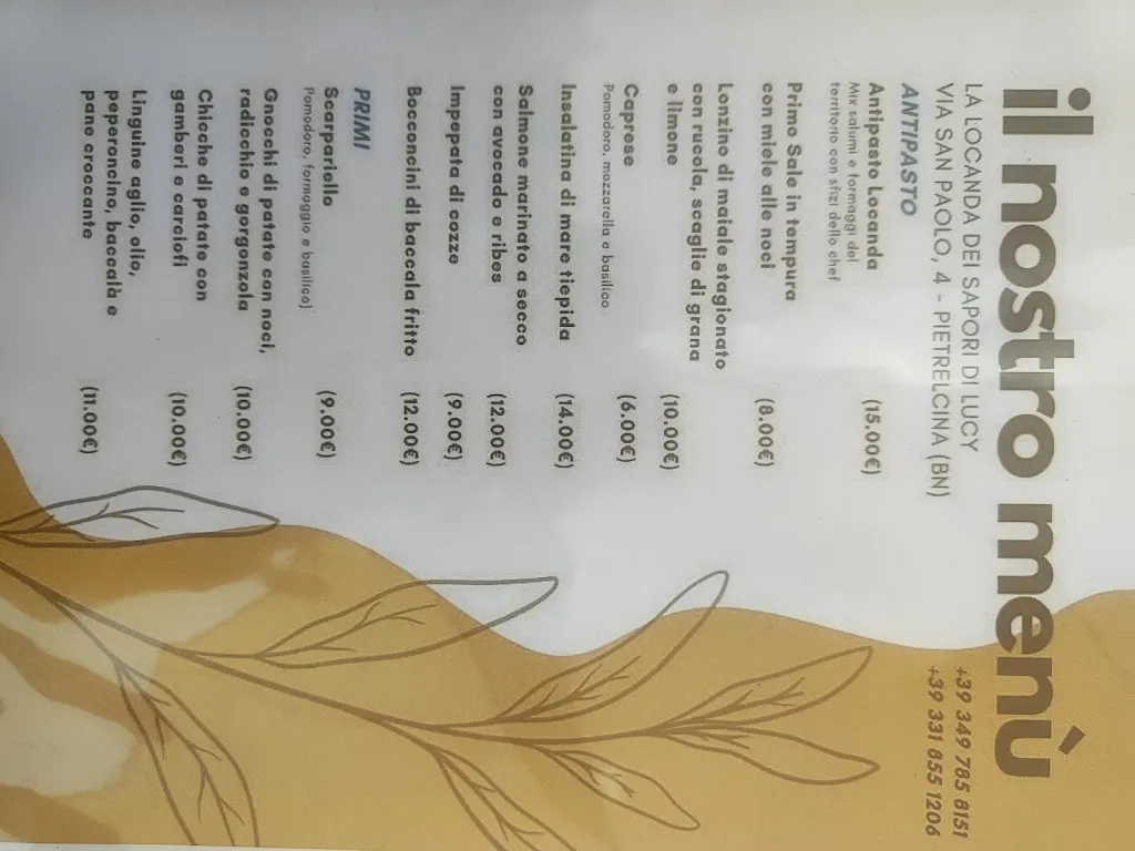 Menu_La Locanda dei sapori di Lucy Rosella_Pietrelcina_image_1