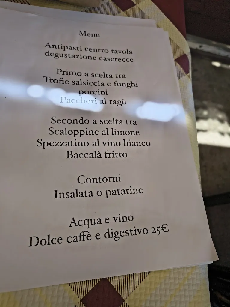 Menu_Trattoria con cucina Casereccia & 