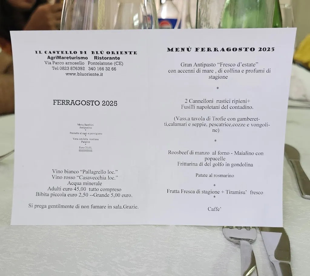 Menu_Agriturismo Ristorante Il Castello di Blu Oriente_Pontelatone_image_1