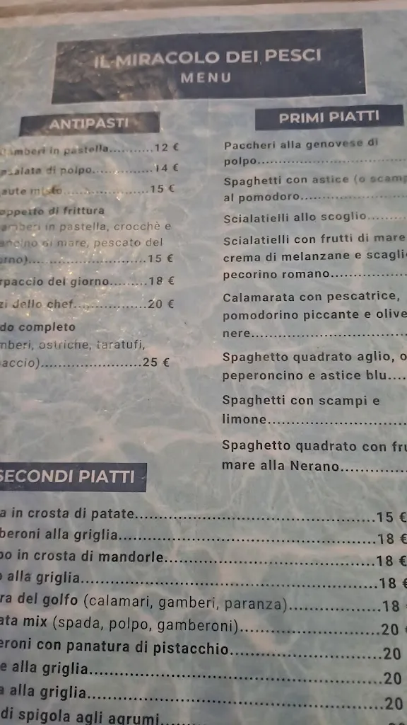Menu_Il Miracolo dei Pesci_Posillipo_image_2