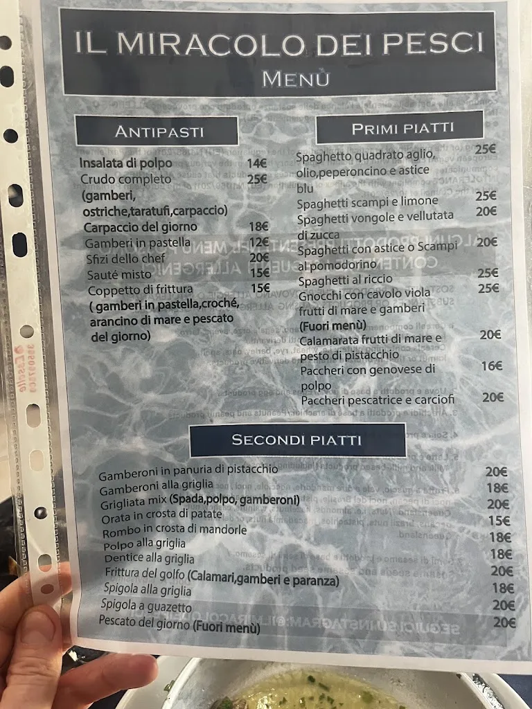 Menu_Il Miracolo dei Pesci_Posillipo_image_3