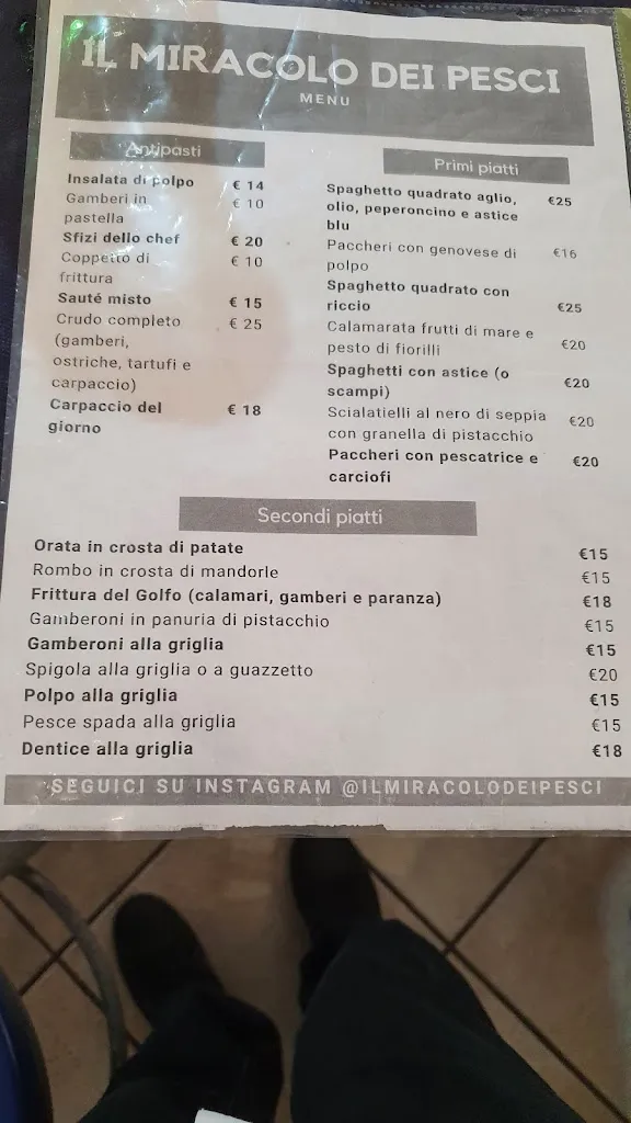 Menu_Il Miracolo dei Pesci_Posillipo_image_4