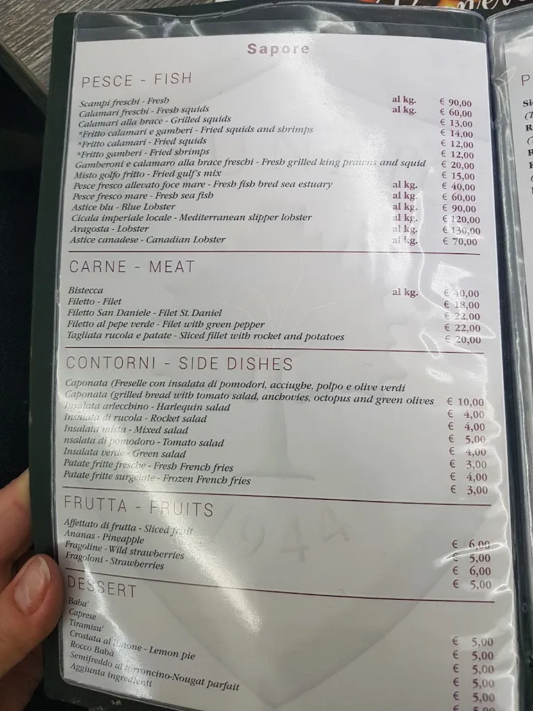 Menu_Ristorante Pruneto 1944_Posillipo_image_2