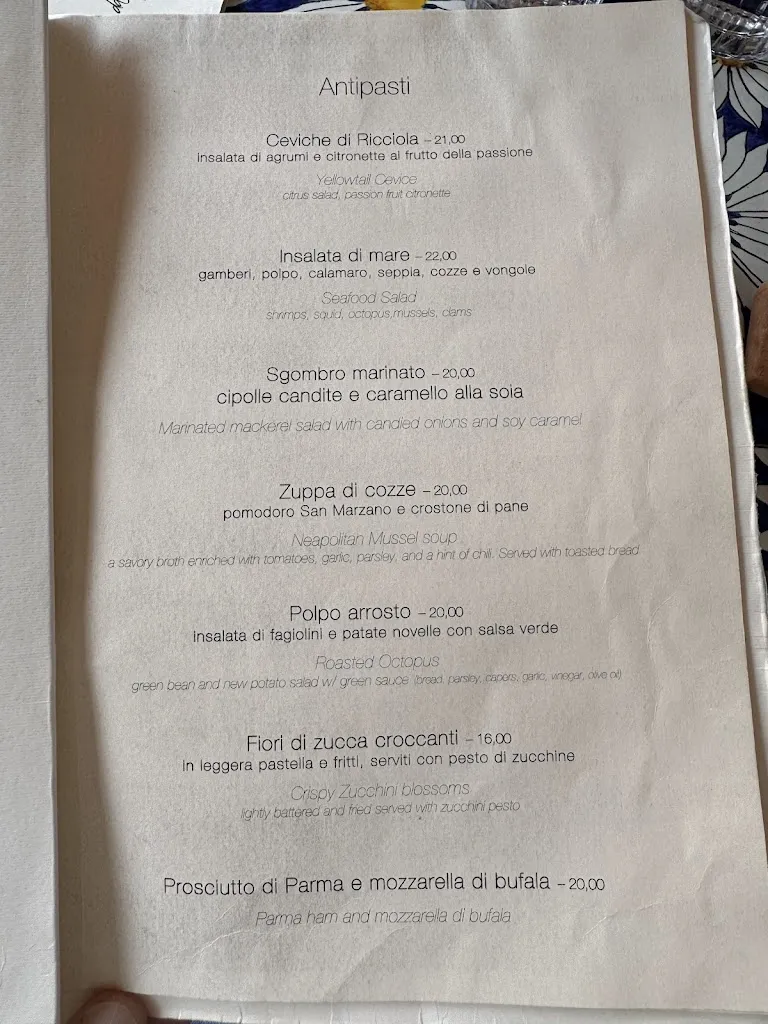 Menu_Da Vincenzo Positano_Positano_immagine_1