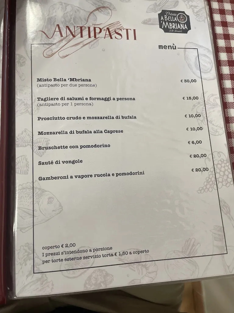 Menu_Osteria A Bella 'Mbriana F.lli Ferraiolo_Pomigliano d'Arco_image_1