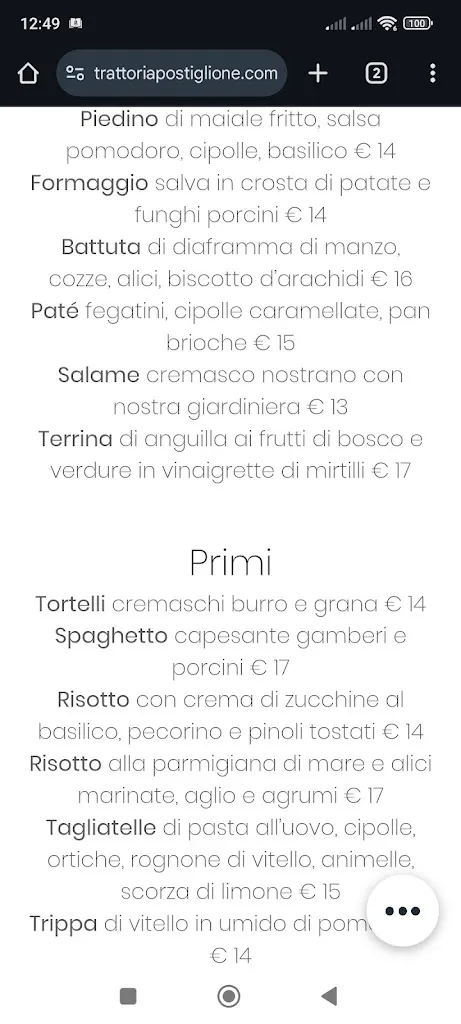 Menu_Trattoria Postiglione a Rubbiano_Postiglione_image_2