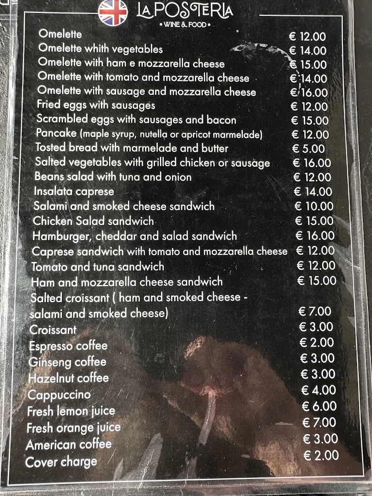 Menu_La posteria Praiano_Praiano_image_1