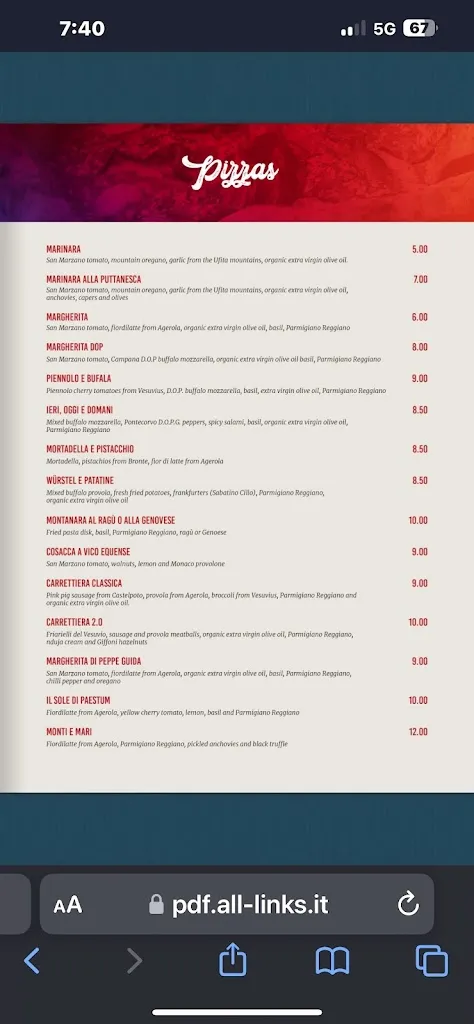 Menu_Trattoria Pizzeria Ieri, Oggi, Domani_San Carlo All'Arena_image_3