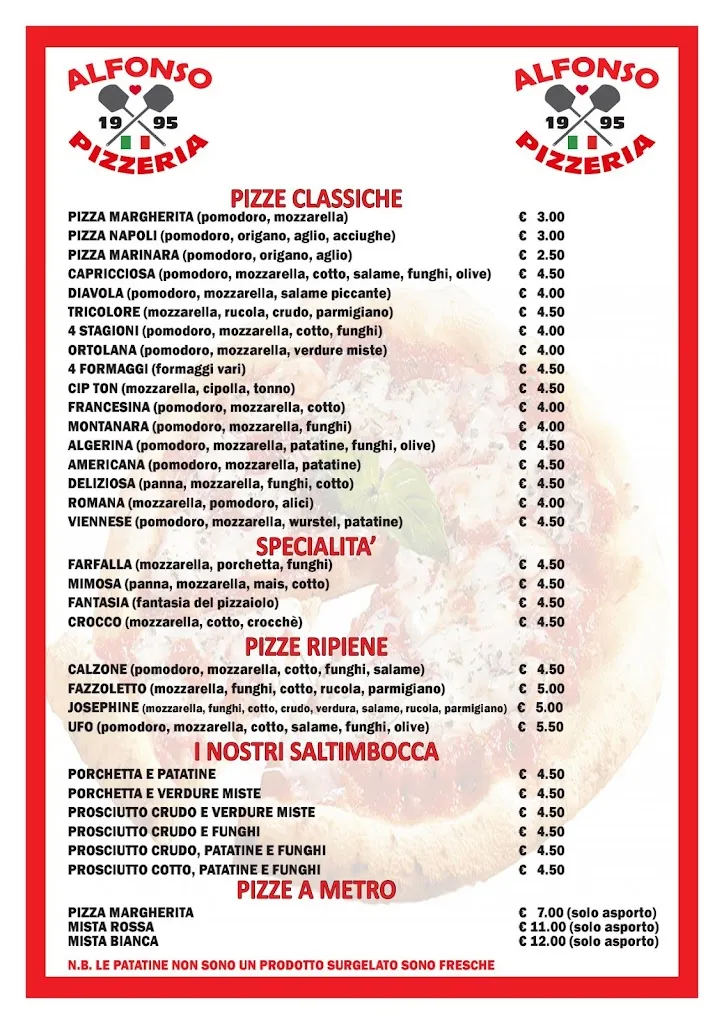Menu_Pizzeria O' Saracaro di Alfonso Palladino dal 1995_San Felice A Cancello_immagine_1
