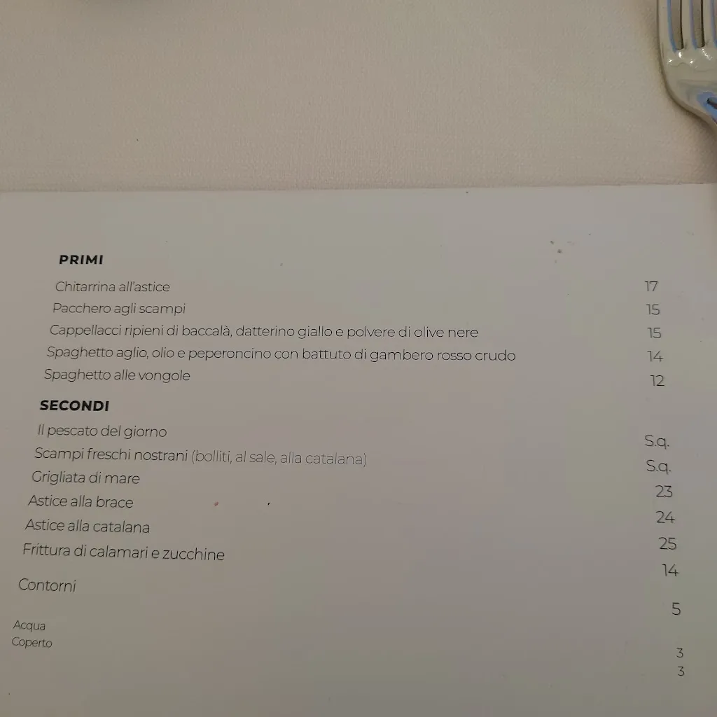 Menu_STELLA ADRIATICA - Ristorante di pesce - Stabilimento Balneare_San Giorgio_image_1