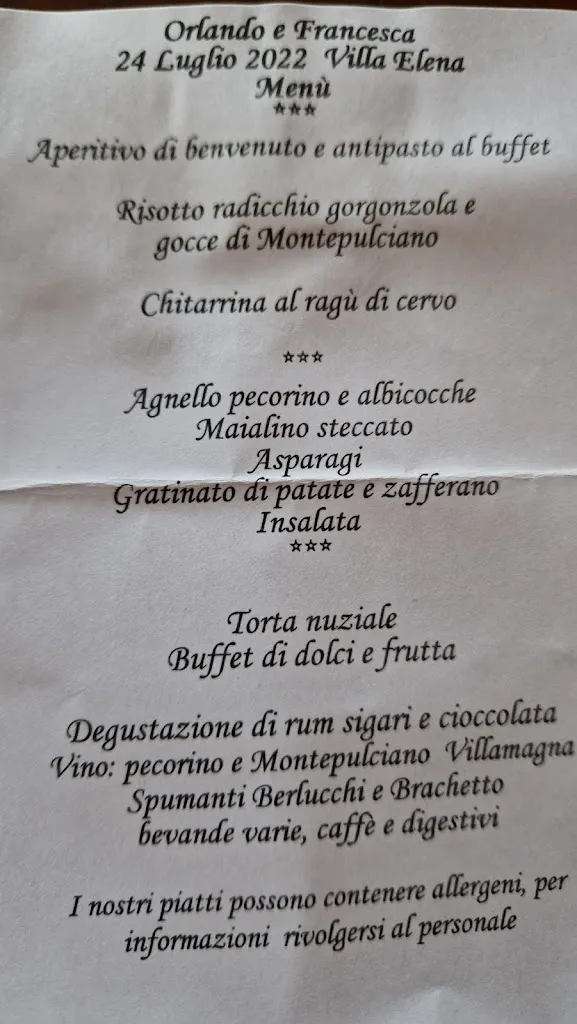 Menu_Ristorante, ricevimenti Villa Elena_Morino_image_2