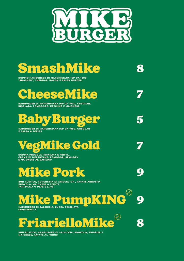 Menu_Mike Burger_San Martino Valle Caudina_image_1