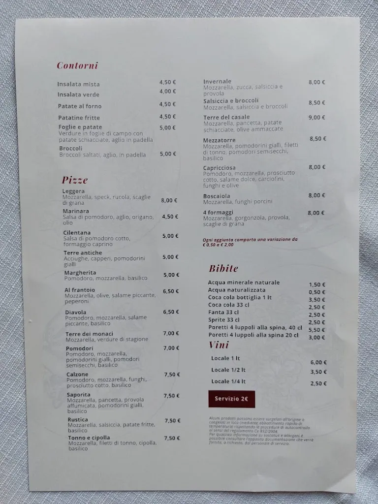 Menu_Ristorante Coop. Nuovo Cilento - Al Frantoio_San Mauro Cilento_image_1