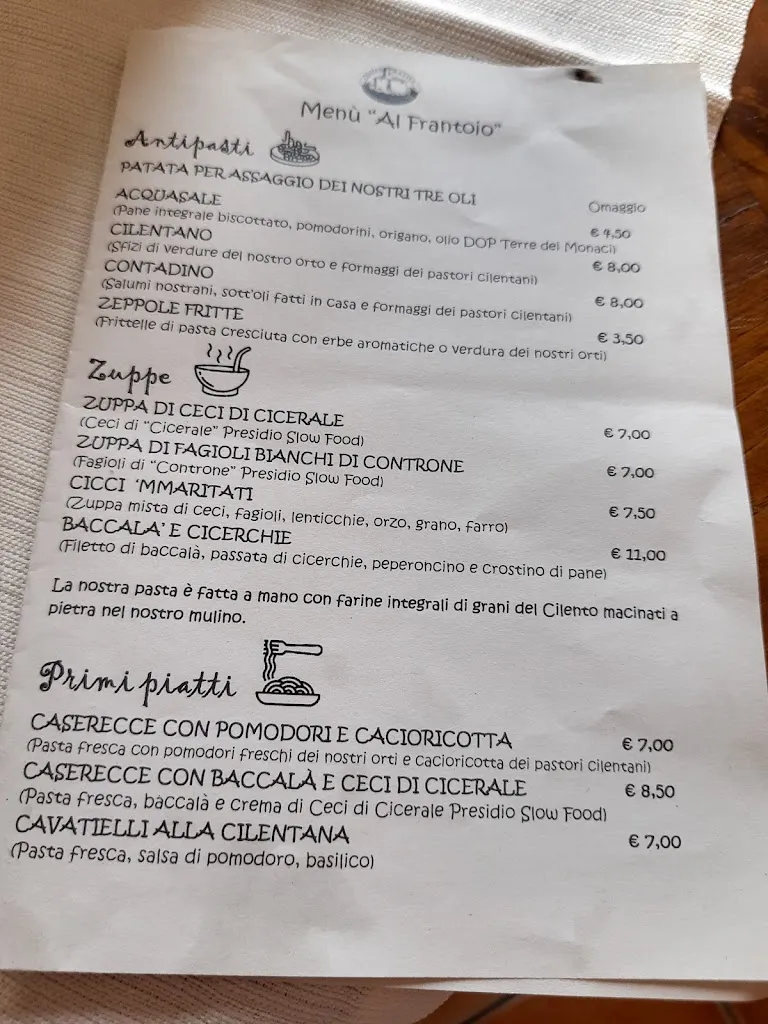 Menu_Ristorante Coop. Nuovo Cilento - Al Frantoio_San Mauro Cilento_image_3