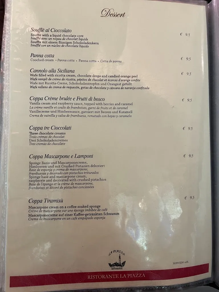 Menu_La Piazza_San Marco_image_2