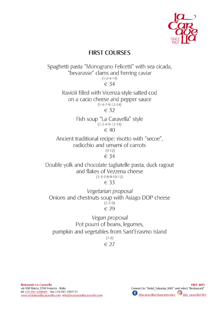 Menu_Restaurant La caravella_San Marco_image_4
