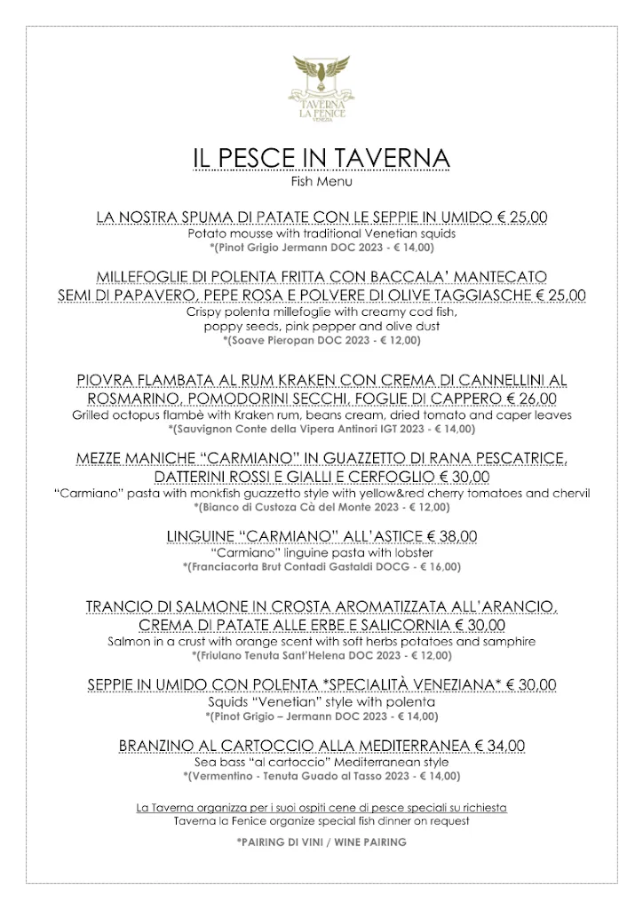 Menu_Taverna La Fenice_San Marco_image_1