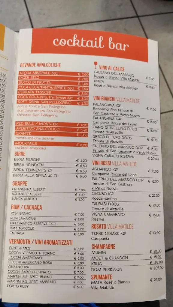 Menu_Tradizione Italiana Cocktail Bar_San Pietro a Patierno_image_2