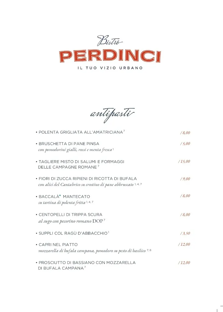 Menu_PERDINCI Bistrò - Ristorante a San Pietro Roma_San Pietro_image_2