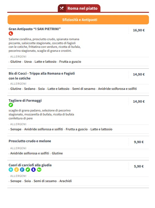 Menu_Ristorante I San Pietrini - 