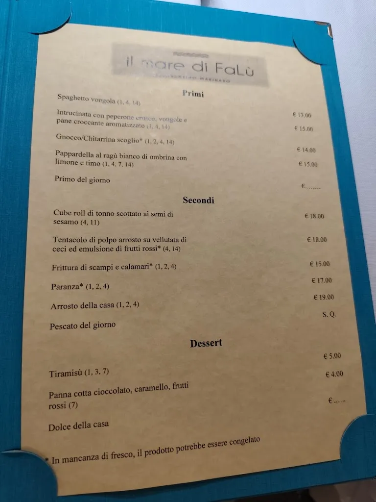 Menu_Il Mare di Falù_Montesilvano Marina_image_1