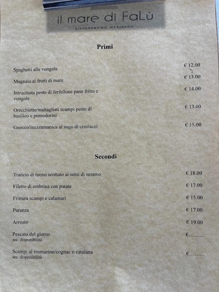 Menu_Il Mare di Falù_Montesilvano Marina_image_4